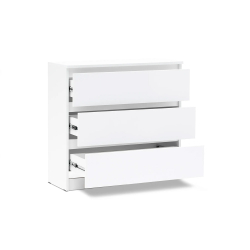 Комод Челси 800 (3 ящиа), Белый глянец холодный, Белый