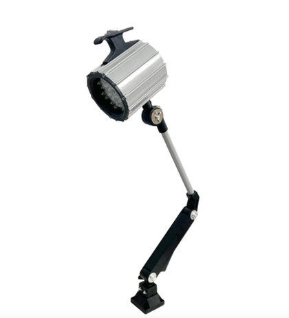 Станочный светодиодный светильник на гибкой ножке с винтовым основанием 220В — LED лампа местного освещения для станков с выключателем 9Вт, 900Лм, 5500К, 220В, IP65