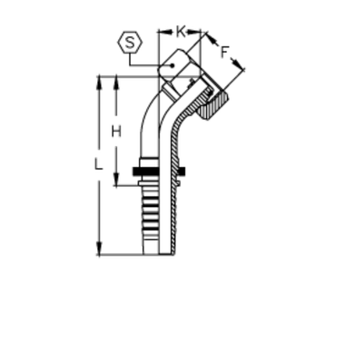 Фитинг DN 05 DKO-S (Г) 14x1.5 6 (45) TIEFFE