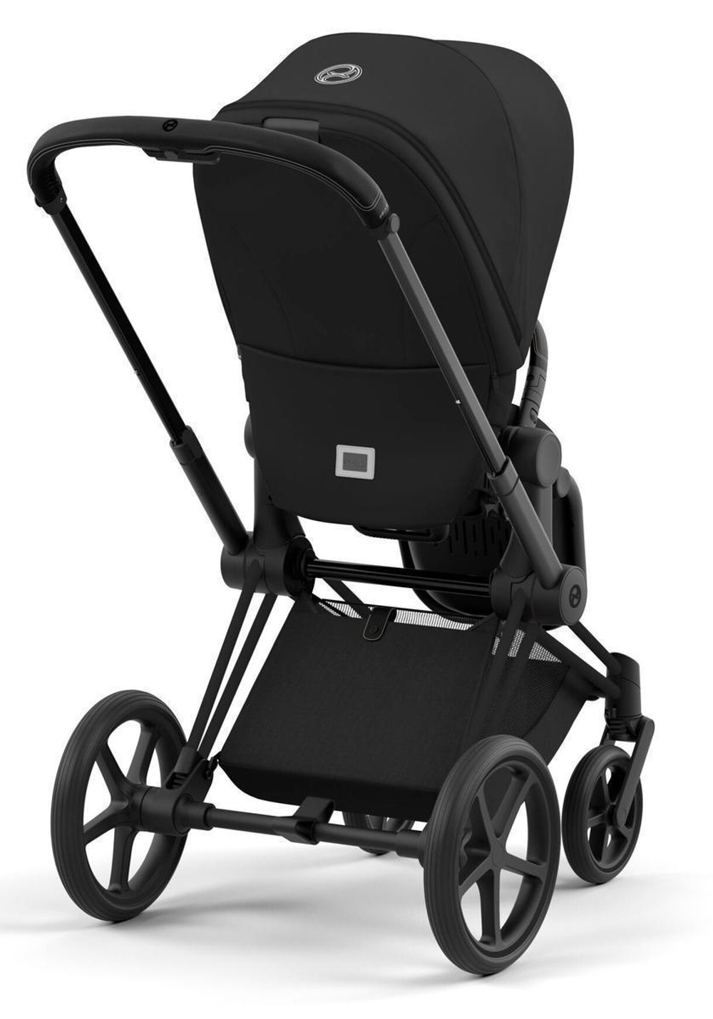 Коляска Cybex Priam IV Matt Black complete и автокресло Cloud G i-Size Moon Black Plus 3 в 1 Sepia Black