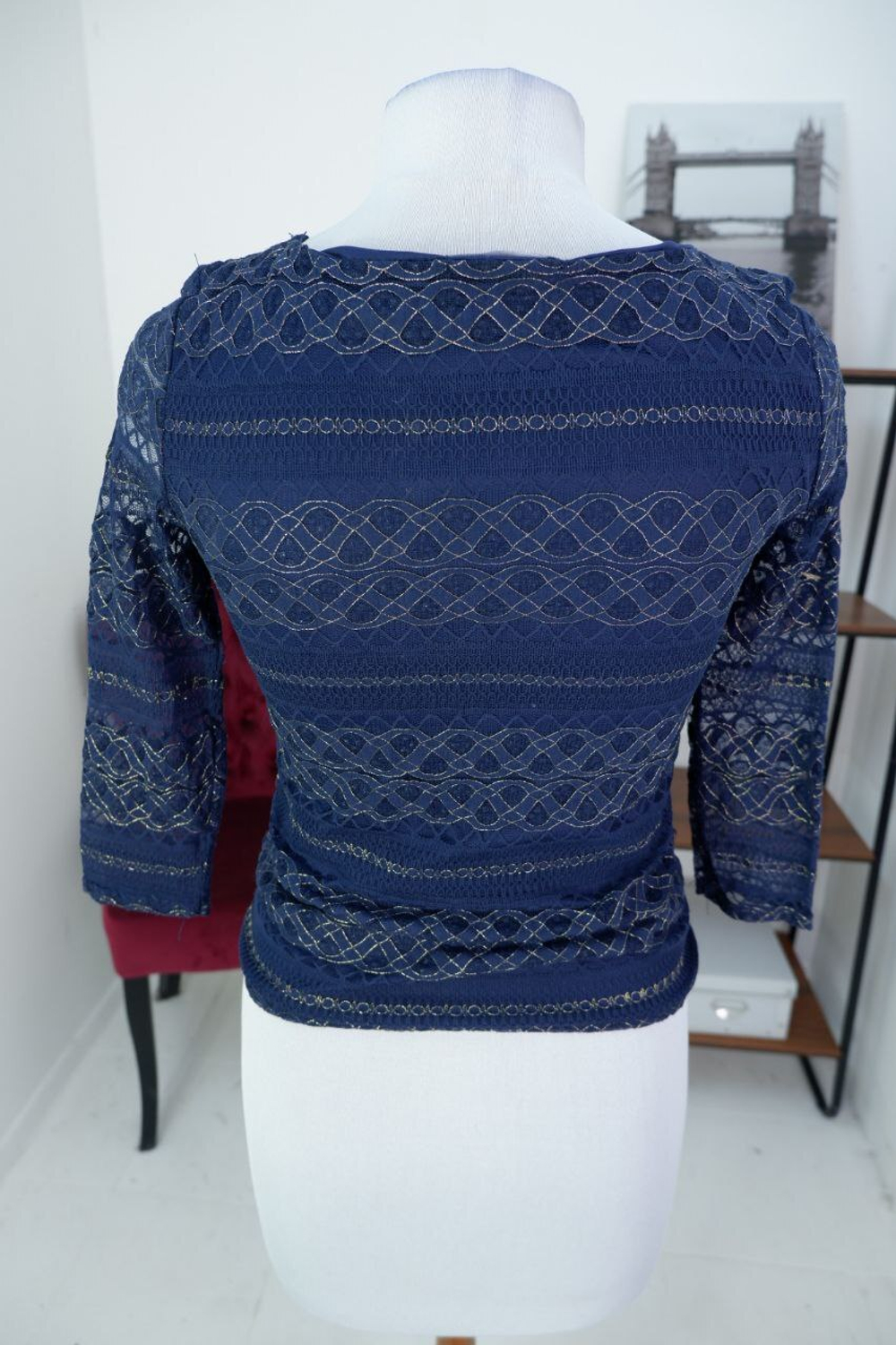 Блузка Exhibit глубокого синего оттенка 42 размер