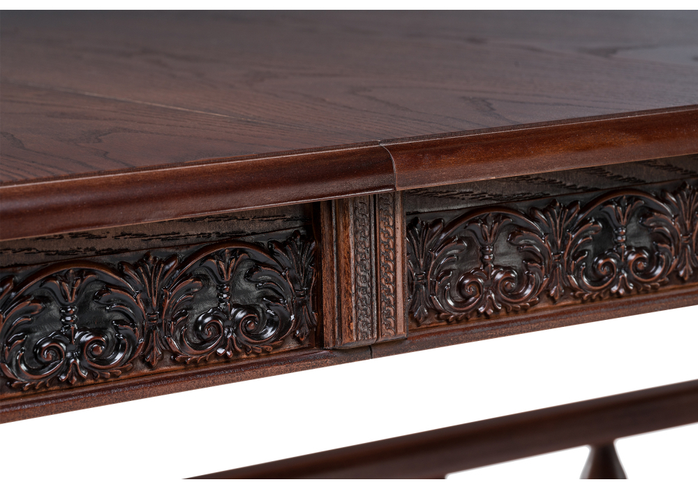 Стол деревянный Woodville Кассиль орех, коричневая патина