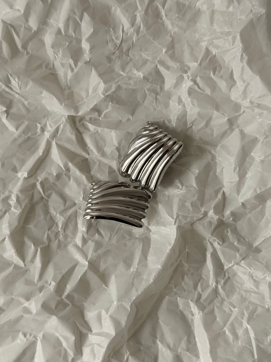 Серьги Слой, Серебряные