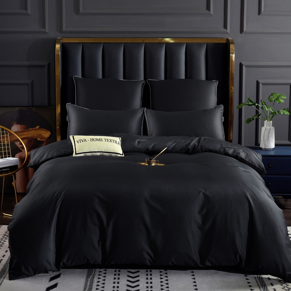 КПБ Однотонный Сатин Премиум OCP019, Евро, 4 наволочки