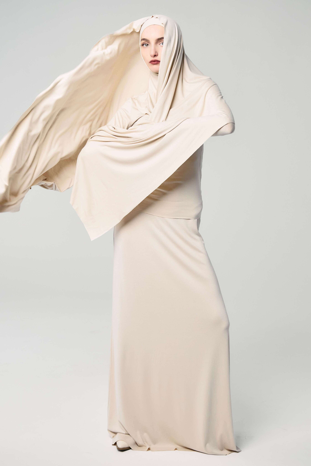 Юбка база прямая бежевая