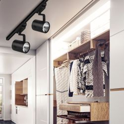 Трековый светильник однофазный ЭРА TR1-3040 BK светодиодный 30Вт 4000Л черный | Однофазные светильники LED