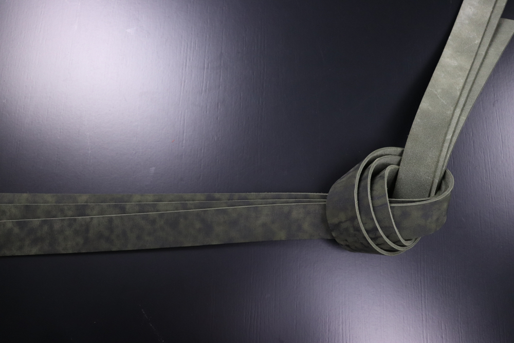 Ременная заготовка зеленая лофт гладкая