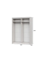 Шкаф для одежды распашной Сандал светлый 170х49х220 см