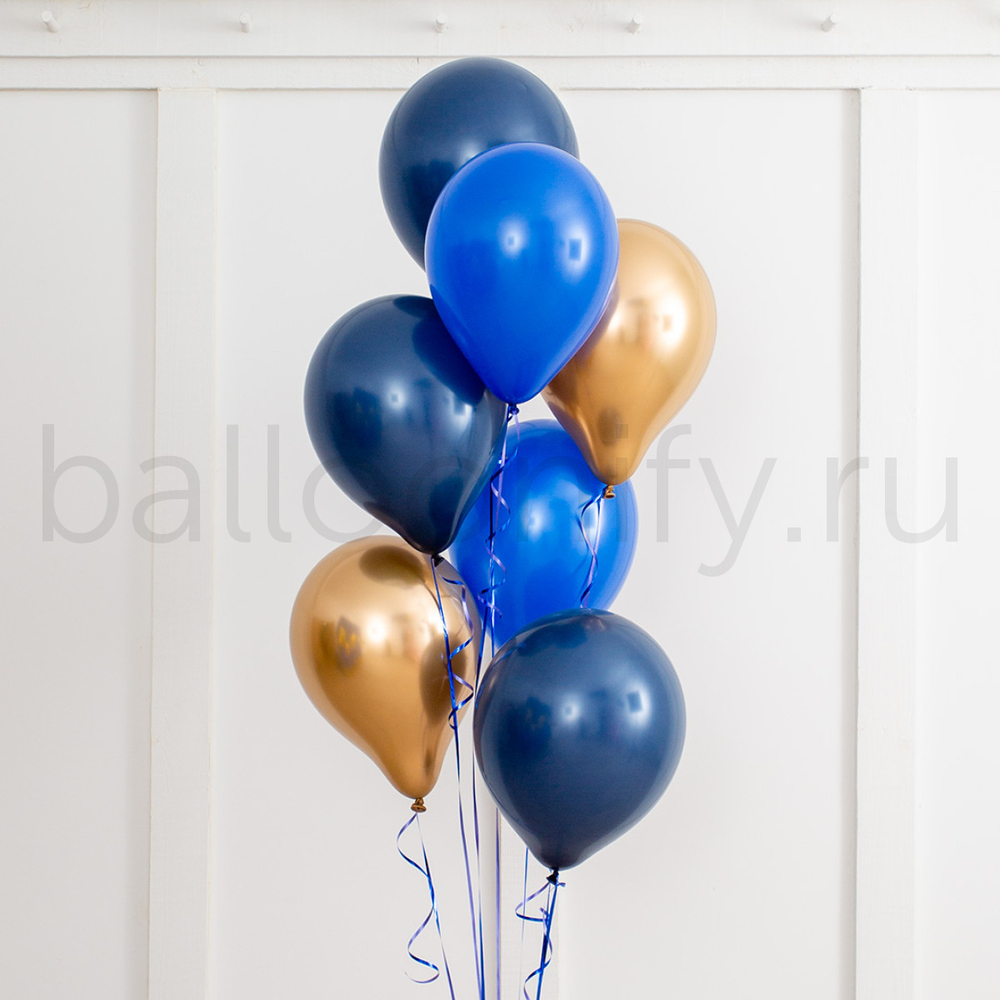 Фонтан шаров "Золотой сапфир"