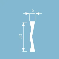 Молдинг Ecopolymer, 50x6 мм