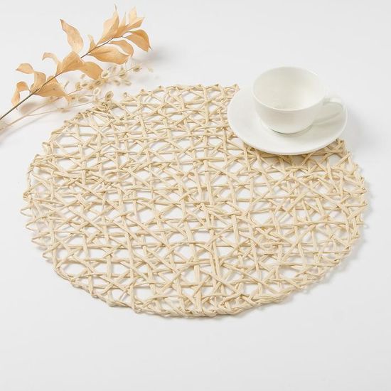 Салфетка сервировочная "Трава", цв.бежевый, 38х38 см, ПВХ 100%