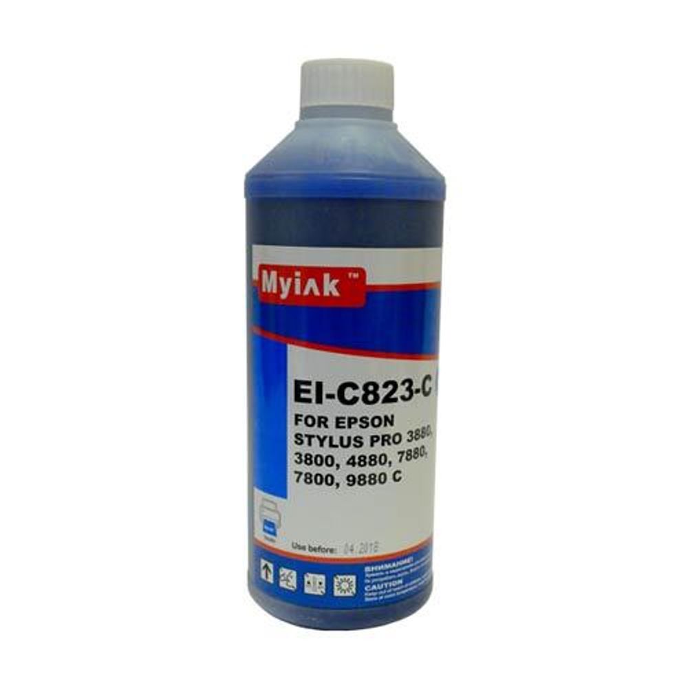 Чернила для EPSON R2400/2880/3800/9800/7880/9880 (1л, cyan, Pigment) EI-C823-C MyInk