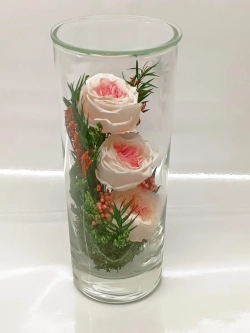 натуральные кустовые пионы в стекле, вакуум*