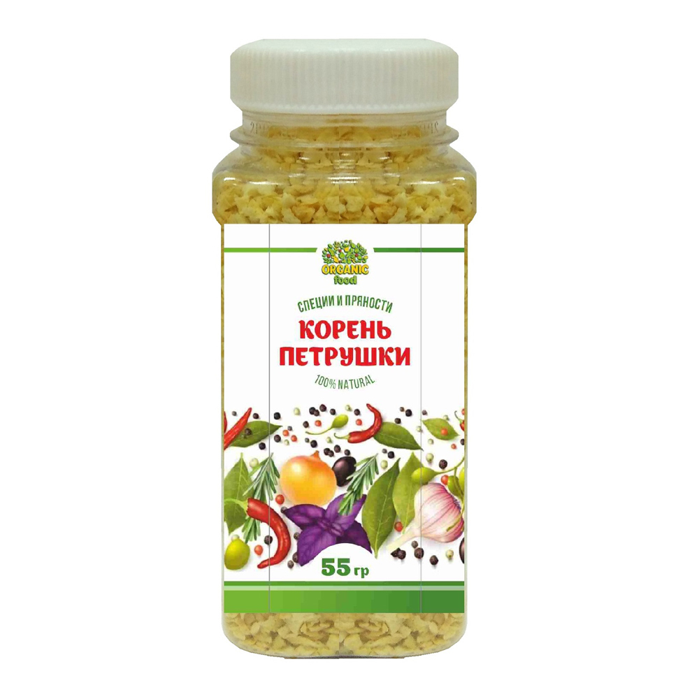 Organic Food Корень петрушки сушеный дробленый 55 гр. ПЭТ