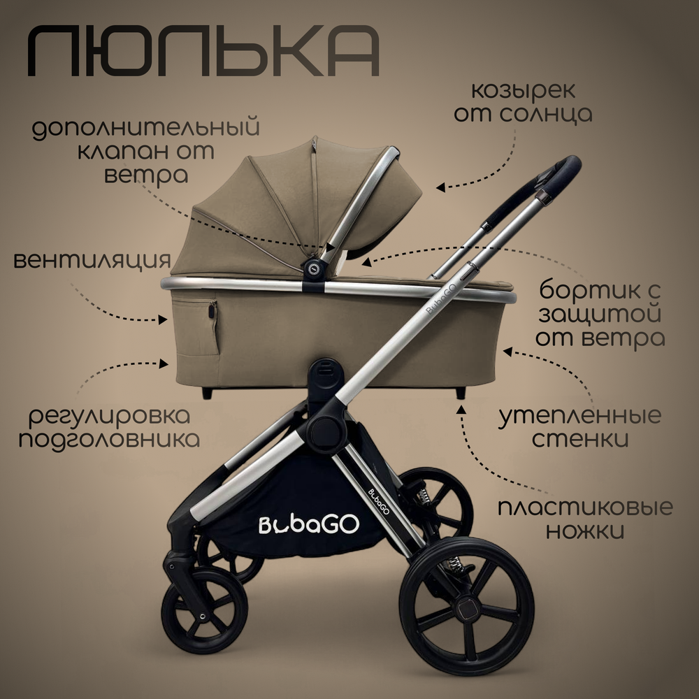 Модульная коляска BubaGO Gaudi 3в1