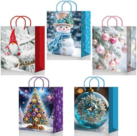 МегаМаг Пакет 232 М25, НГ, подарочный, ламинированный, 180*227*100