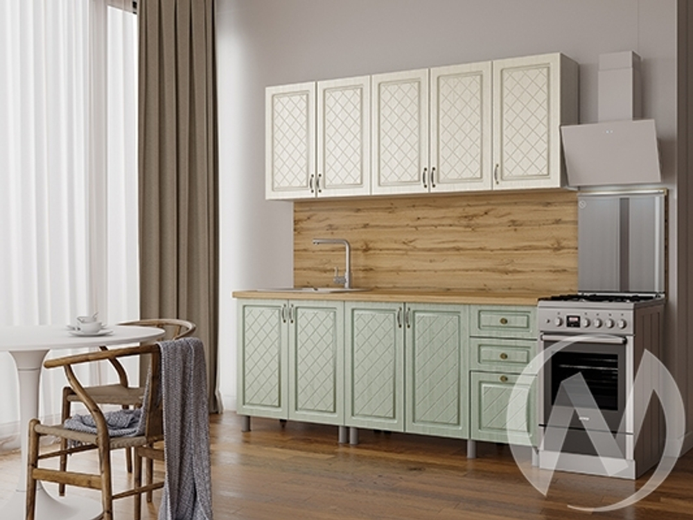 Кухня Вильма 2.0м 26мм дуб вотан