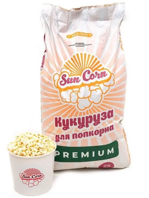 Зерно кукурузы (бабочка) SunCorn premium, 25кг
