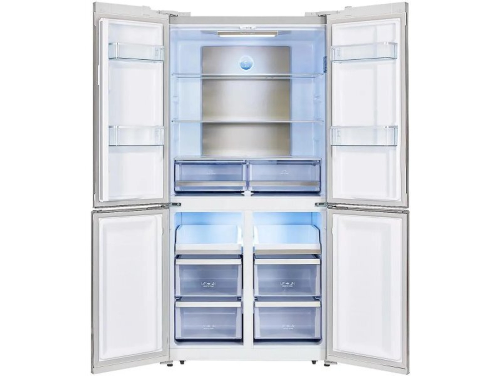 Холодильник трехкамерный LEX LCD505WID Side by Side инверторный белый