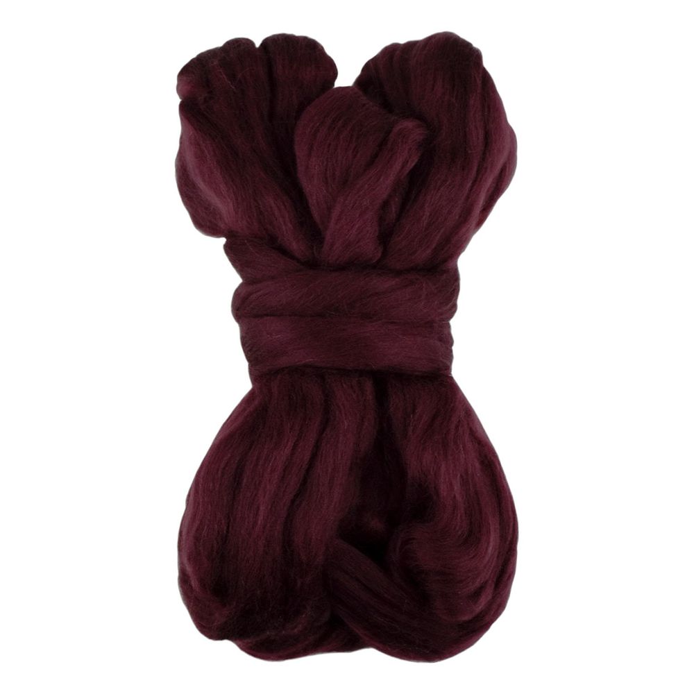 Шерсть для валяния "ТРО", полутонкая шерсть, 100г, ежевика