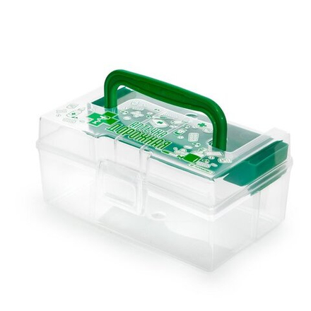 Контейнер д/аптечки Полимрбыт Дорожная 0,8л 17х10,8х7,8см с вкладышем ПП