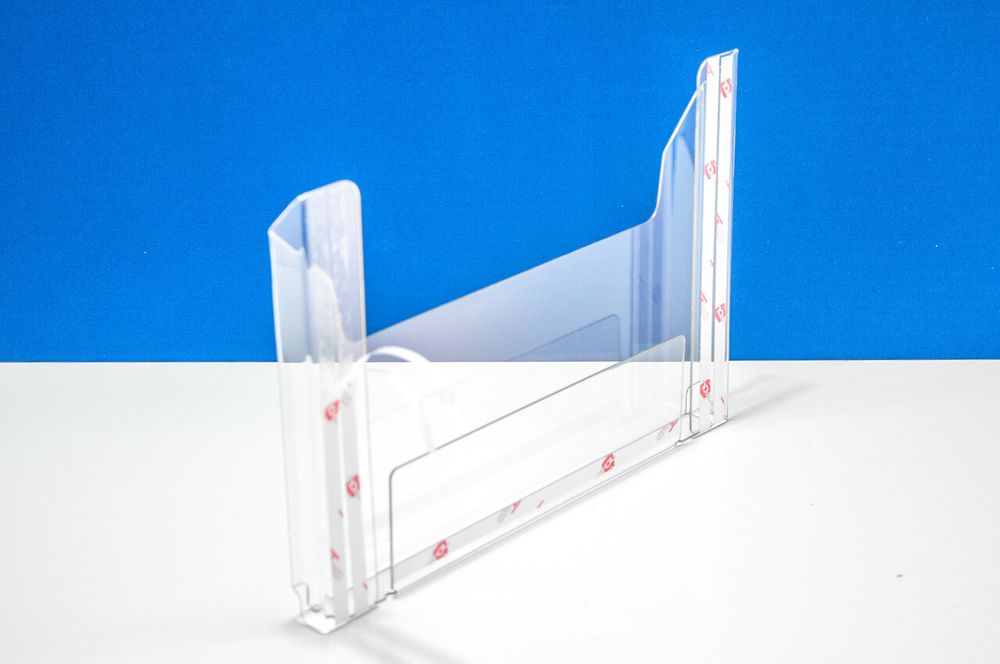 Карман буклетница А4 горизонт 1,5 ПЭТ, 20мм + скотч