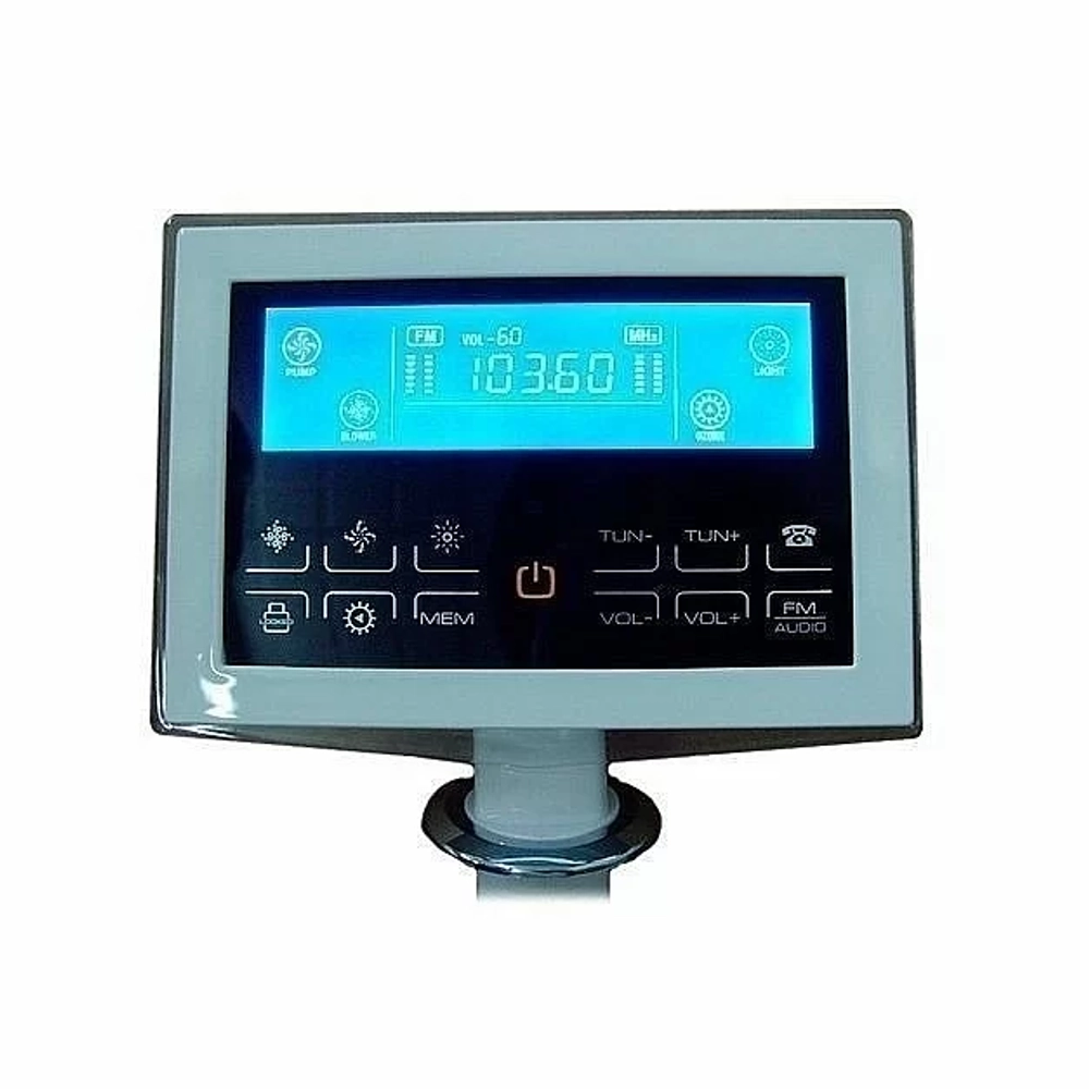Ванна акриловая Gemy Glass Panel G9025-II K 155х155 белая с гидромассажем