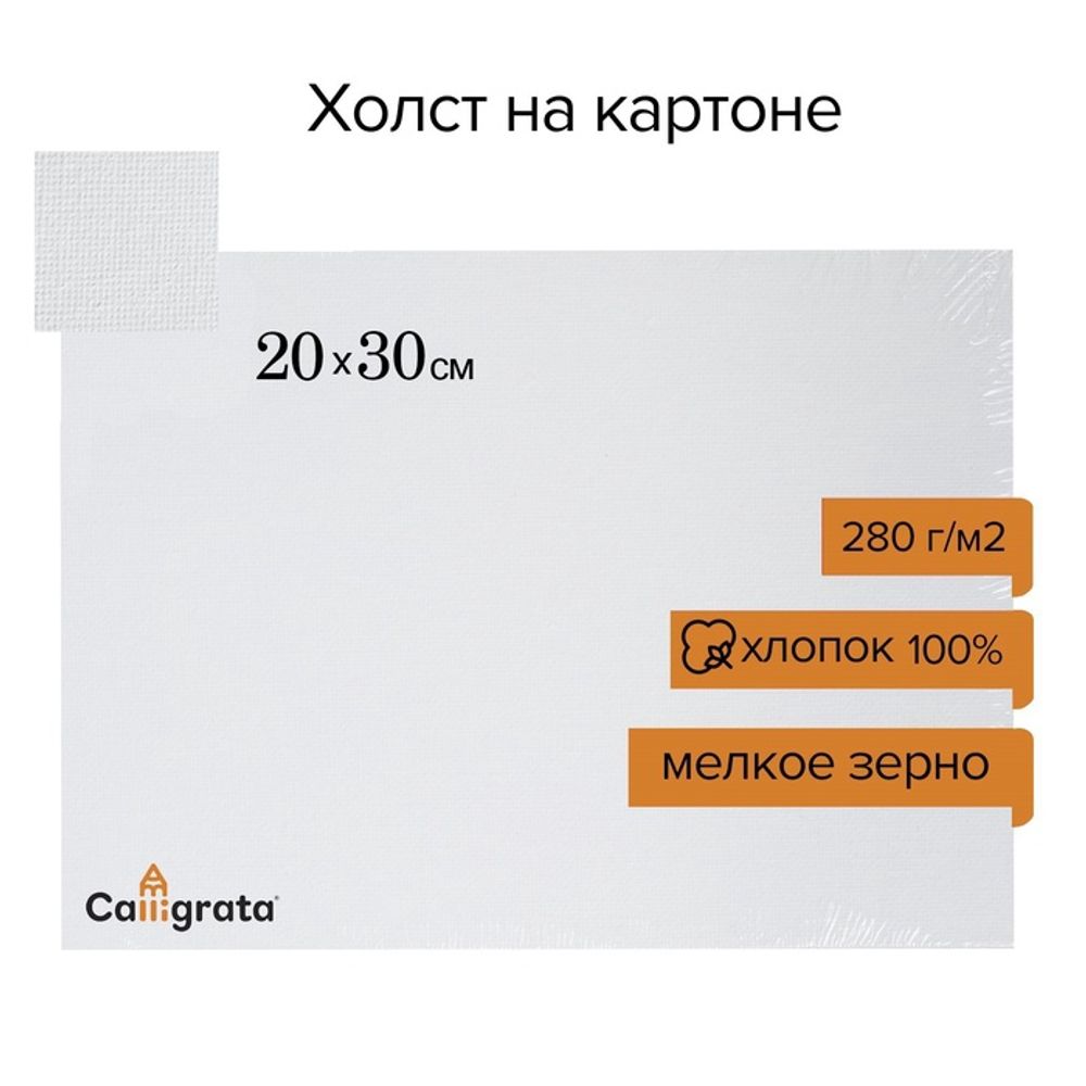 Холст на картоне Calligrata, 20×30 см
