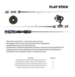 Удочка для зимней рыбалки Rapala Flatstick с двумя сменными хлыстами, рабочая длина 55см