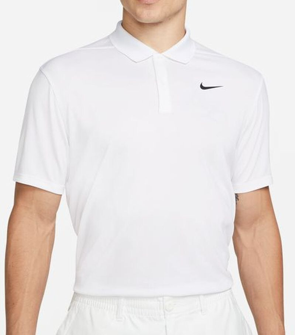 Мужское теннисное поло Nike Court Dri-Fit Pique Polo M - белый
