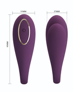 Фиолетовый вибратор для двоих August (Цвет: фиолетовый)