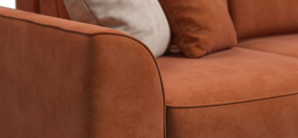 П-образный диван KING MODOOL Велюр Alkantara оранж