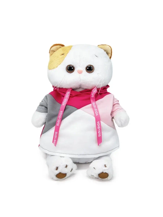 Мягкая игрушка Кошечка Ли Ли в разноцветной толстовке 27 см