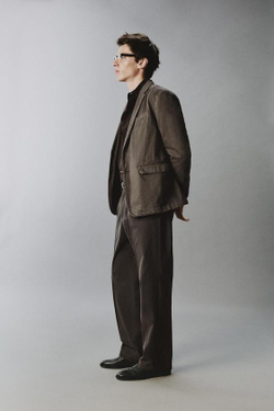 ZARA БРЮКИ С ЭФФЕКТОМ ПОТЕРТОСТИ, СЕРО-КОРИЧНЕВЫЙ