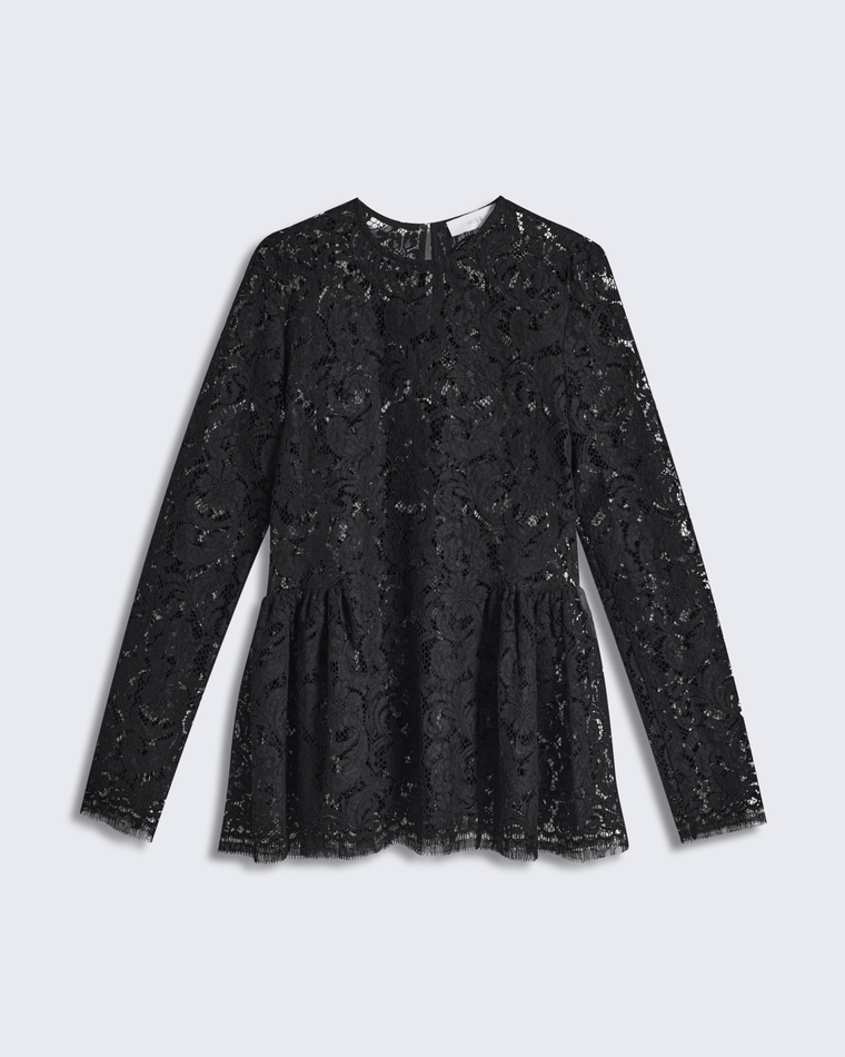 Топ из кружева Рьешар Мареско черный