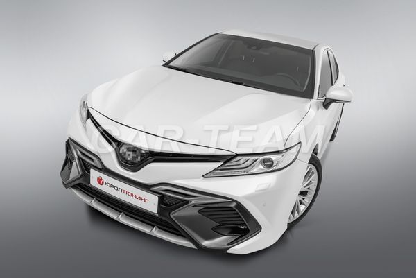 Накладка на передний бампер Toyota Camry XV70 "ЮролТюнинг" Harius окрашенная в цвет