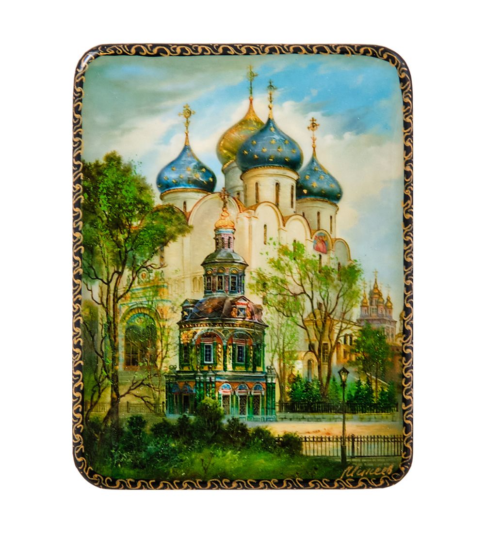 ШК-19/38-B Шкатулка в технике декупаж «Загорск» (10х8х3,5)