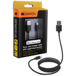 Canyon CNS-MFICAB01B Ultra-compact MFI Cable, certified by Apple, 1M length , 2.8mm , black c Кабель