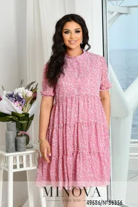 Платье 8635-6-розовый Minova