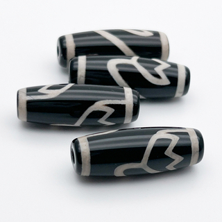 "Дзи" Лотос, размер около 30*10 мм, цена за 1 шт