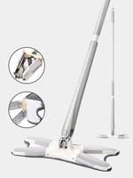 Швабра с отжимом для уборки ATM Х-33, микрофибра, цвет серый