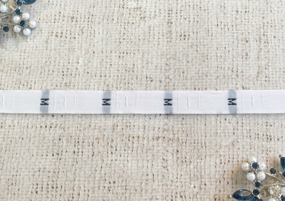 Размерники жаккардовые Тафта M, ш. 1,2х3,2 см в рулоне 350 шт.