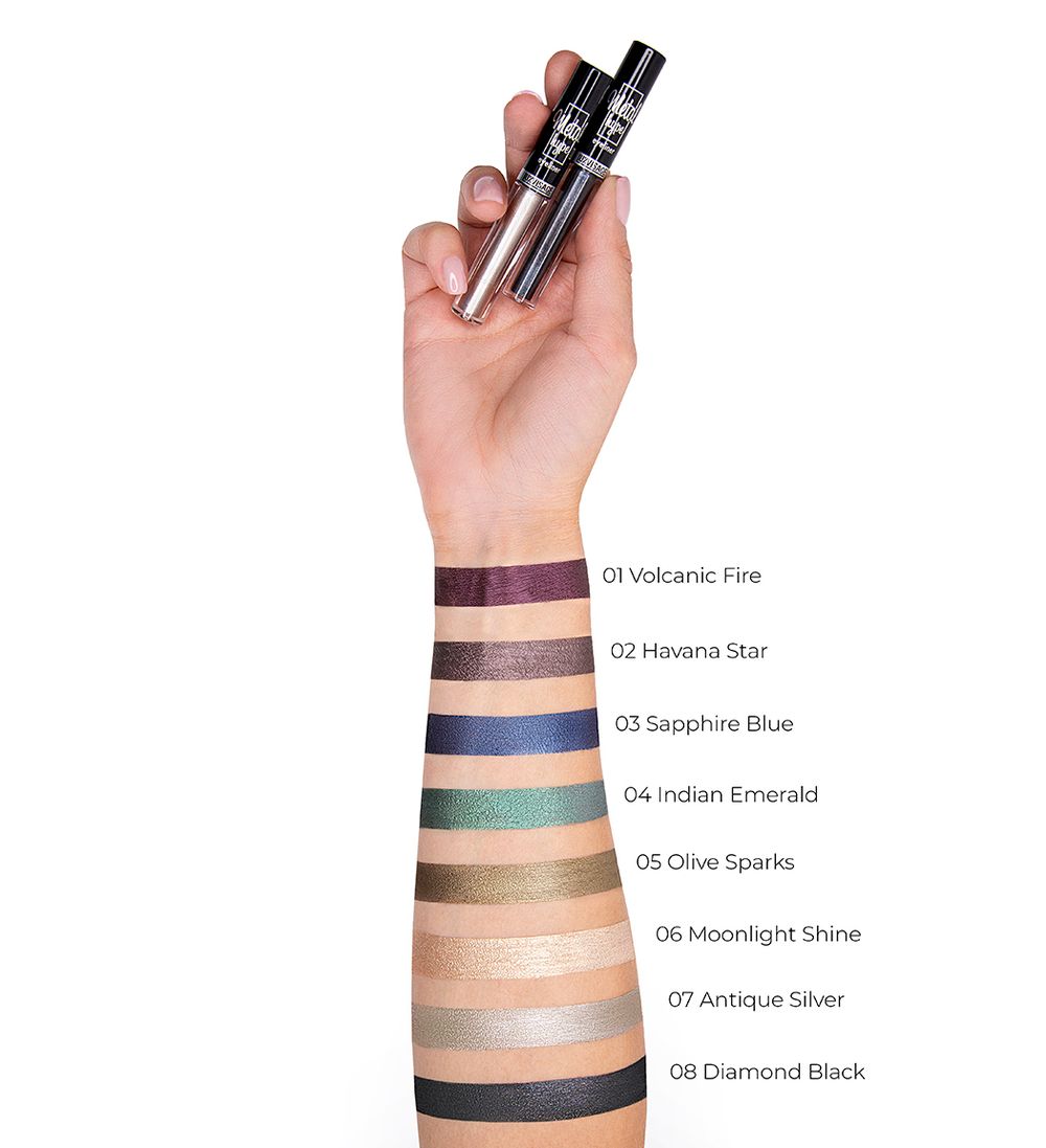 Сияющая цветная подводка для глаз LuxVisage Metal Hype Eyeliner - 03 Sapphire Blue