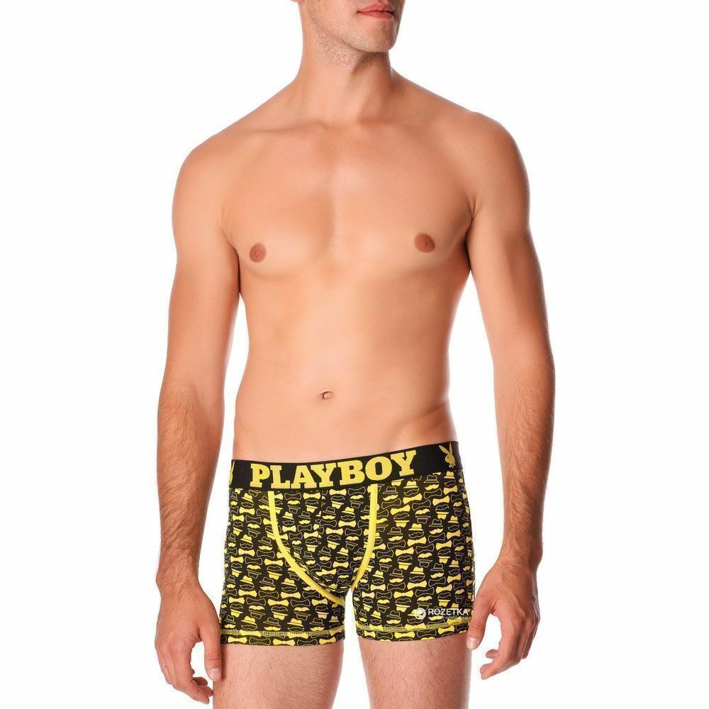 Мужские трусы боксеры PLAYBOY Black SALAT 22822