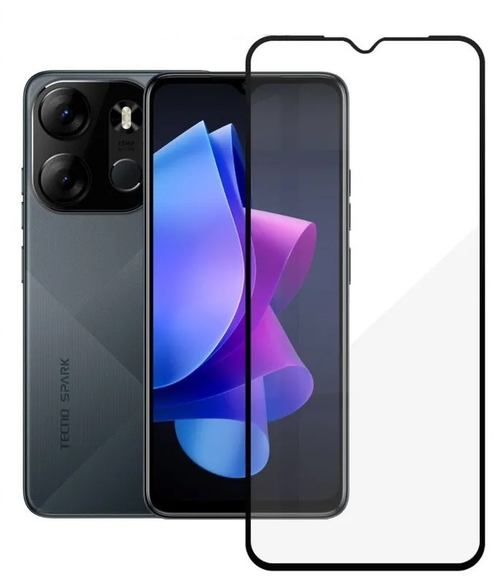 Закаленное стекло 6D с олеофобным покрытием для Tecno Spark Go 2023, черные рамки, G-Rhino 6D