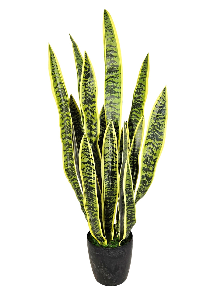 Искусственный Щучий хвост зеленый 100см в кашпо