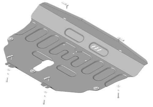 Защита картера Двигателя, КПП. 2 мм, Сталь. для Haval Dargo 2022-н.в. MOTODOR.73102