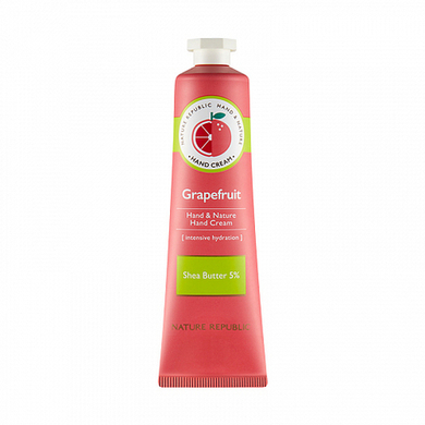 NATURE REPUBLIC Крем для рук с грейпфрутом Hand&Nature Grapefruit Hand Cream, 30 мл