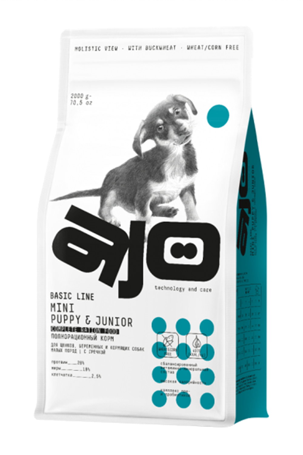 AJO Dog Mini Puppy с Курицей 2кг.
