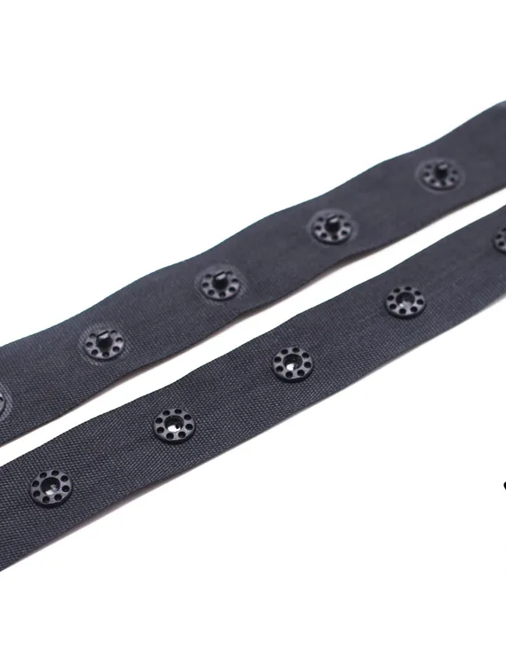 Кнопки на тесьме, черный 170